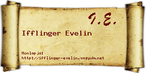 Ifflinger Evelin névjegykártya